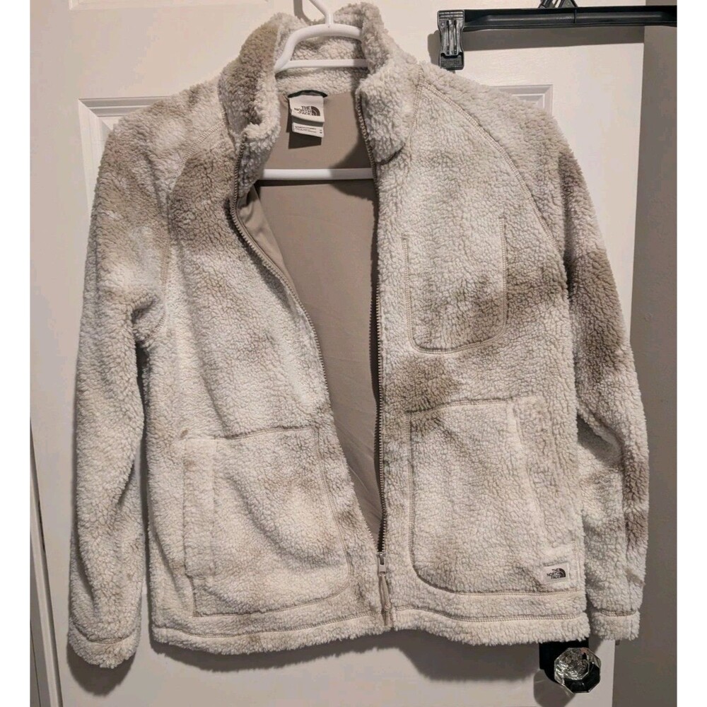 THE NORTH FACE TNF Printed Ridge Medium Fleece Zip Up In Flax Cloudy Dye Print